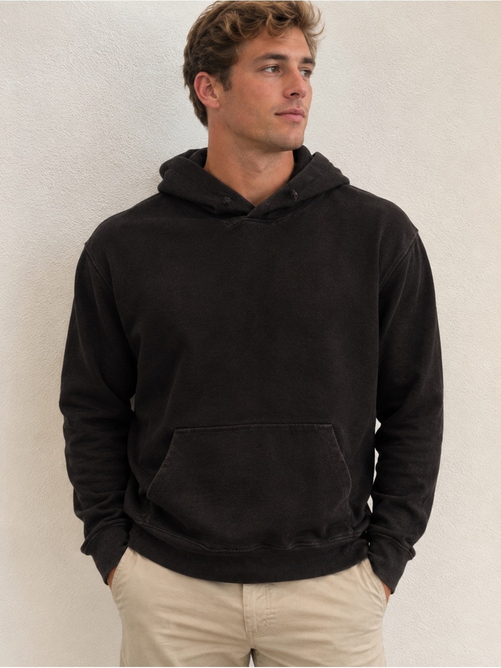 J.Crew Vintage Fleece Charcoal Pullover Shawl Collar Sweatshirt Sz L